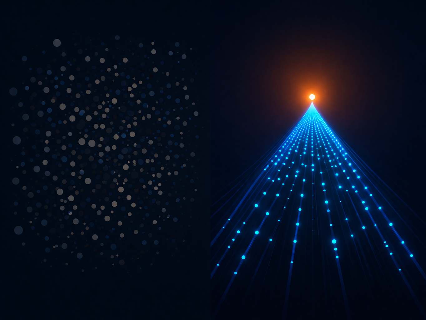 About unfocused dots organized into structure